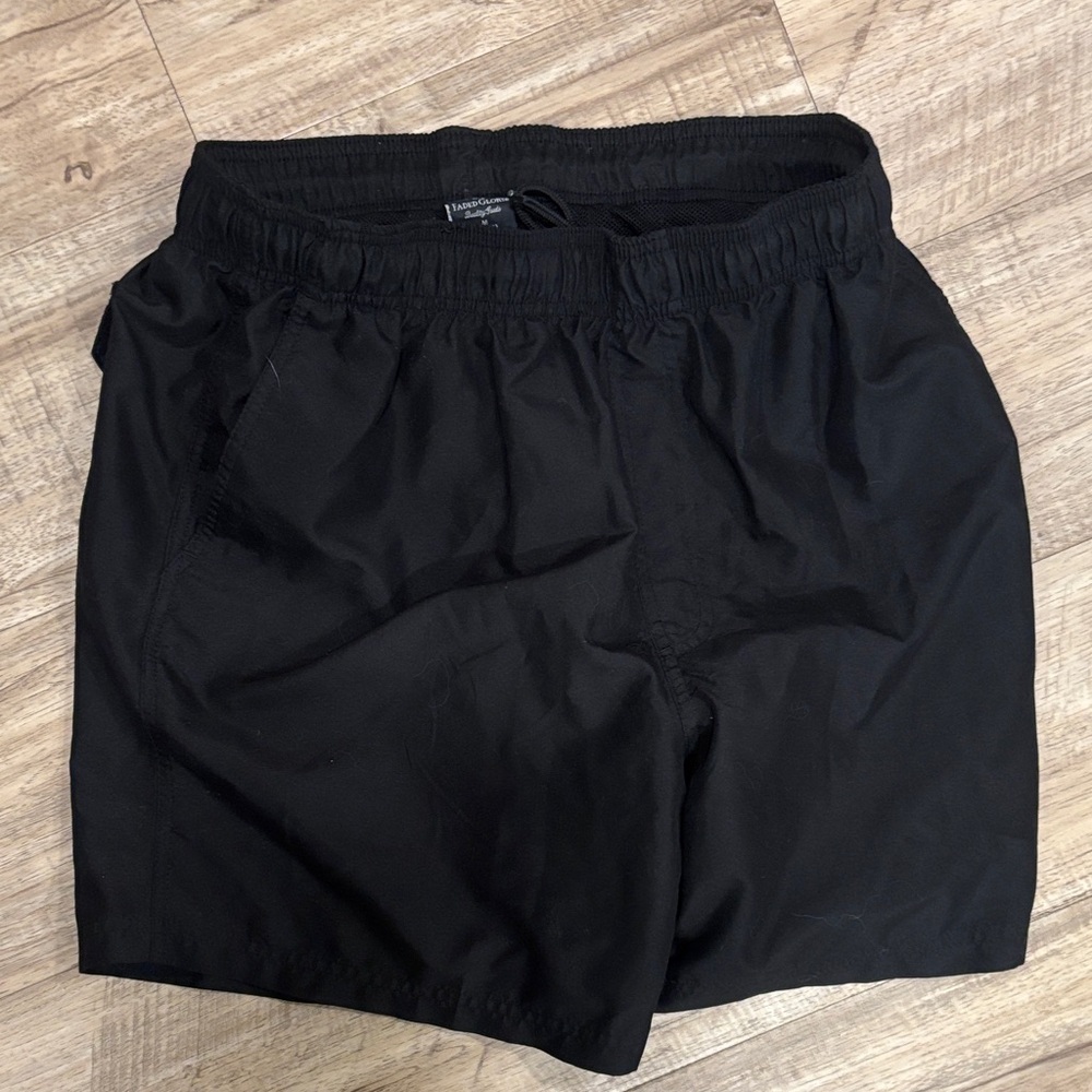 Faded Glory Black Mesh-Lined Athletic Shorts